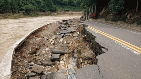 熊本県（球磨村）の浸水被害（内閣府資料）