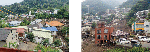 静岡県熱海市における土石流の被害（内閣府資料）