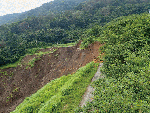 静岡県熱海市における土石流の源頭部（内閣府資料）