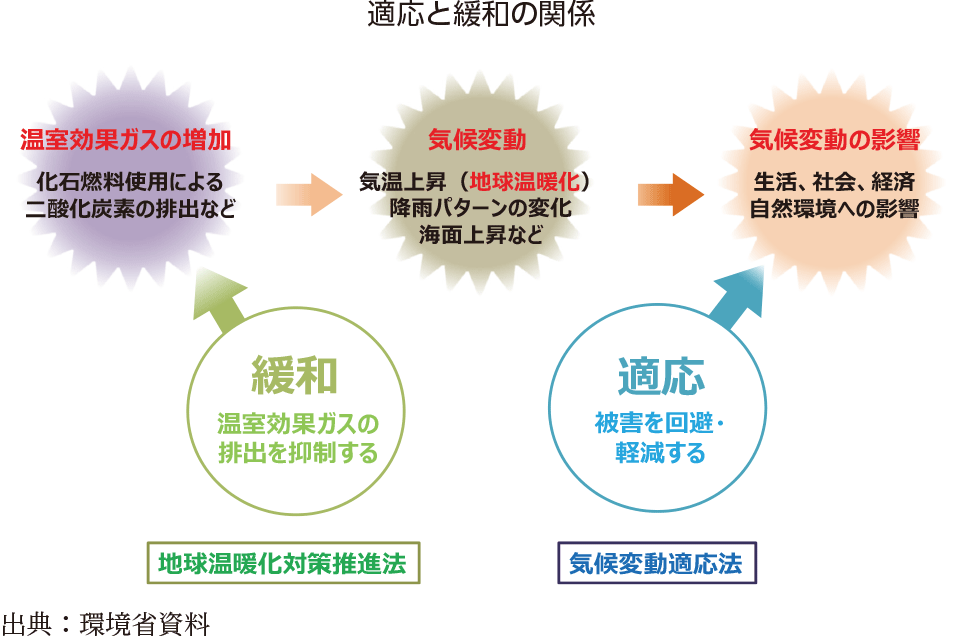 適応と緩和の関係