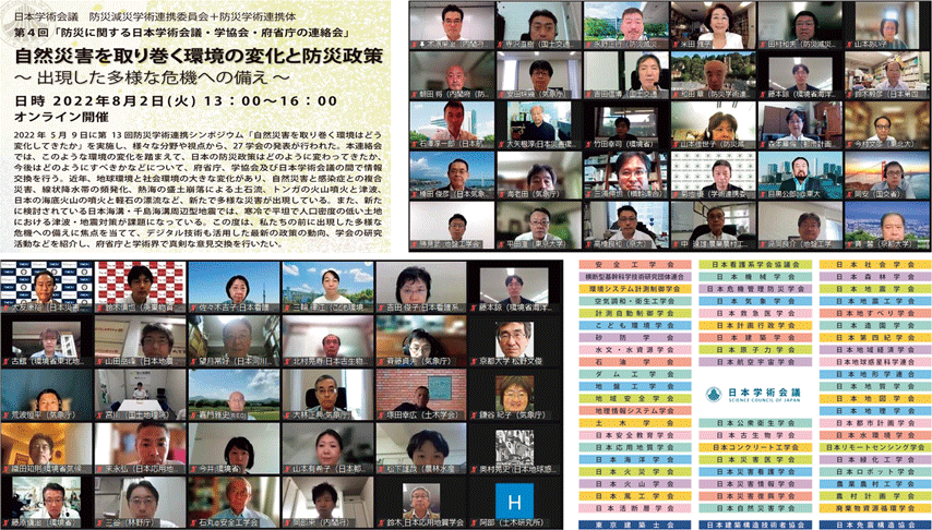 第４回「防災に関する日本学術会議・学協会・府省庁の連絡会」