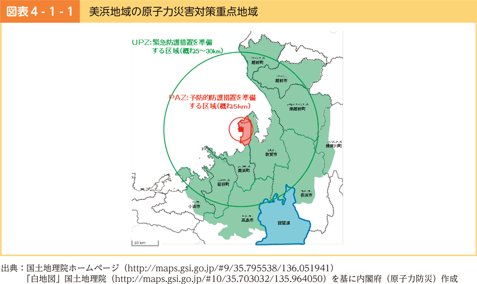 図表4-1-1　美浜地域の原子力災害対策重点地域