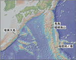 福徳岡ノ場、伊豆鳥島、孀婦海山、奄美大島周辺海域地図