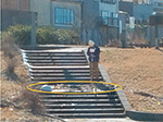 上越市船見公園（新潟県）：遡上高5.8m地点