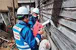 TEC-FORCEによる判定ステッカーの記入・貼付（穴水町）