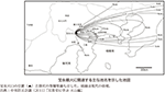 宝永噴火に関連する主な地名を示した地図