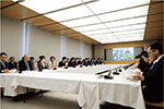 石破内閣総理大臣と関係閣僚の参加による原子力災害対策本部会議（総理大臣官邸）での訓練