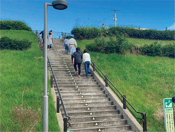 津波避難訓練（千葉県長生村）