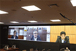 坂井内閣府特命担当大臣(防災)(当時)による災害対応協議(TV会議)