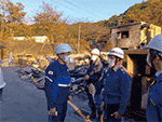 あかま内閣特命担当大臣(防災)による大分県大分市の被災現場の視察
