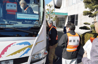 住民避難訓練の様子