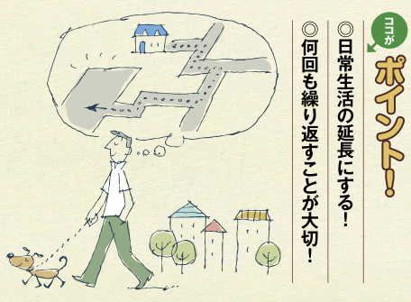 ここがポイント 日常生活の延長にする 何回も繰り返すことが大切