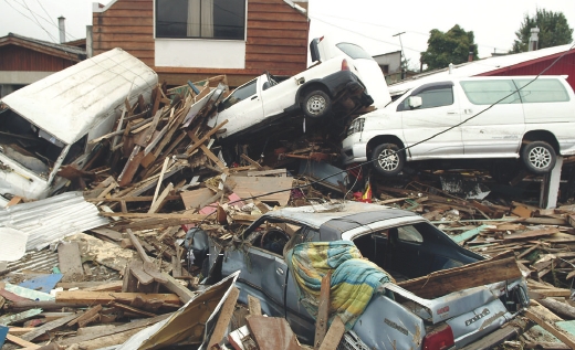 2月チリ中部沿岸地震発生後の街の様子2