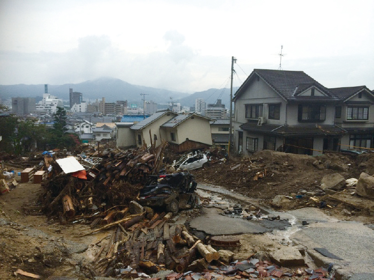 土砂災害被災状況（緑井地区）