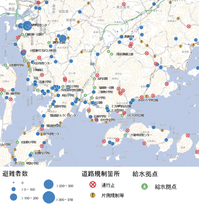 避難所支援用地図