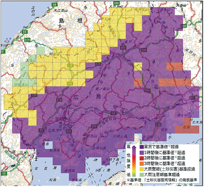 土砂災害危険度情報 (平成30年7月7日6時)