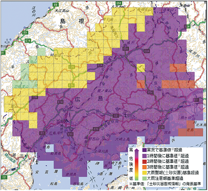 土砂災害危険度情報 （平成30年７月７日６時）