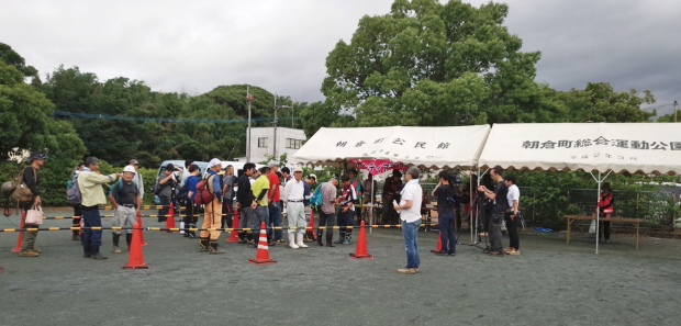 多くの団体と協働して災害ボランティアセンターを運営(九州北部豪雨・福岡県朝倉市災害ボランティアセンター)