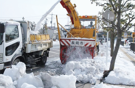 新潟県長岡市から群馬県伊勢崎市への除雪応援(出典:平成26年2月大雪検証報告)(群馬県伊勢崎市)
