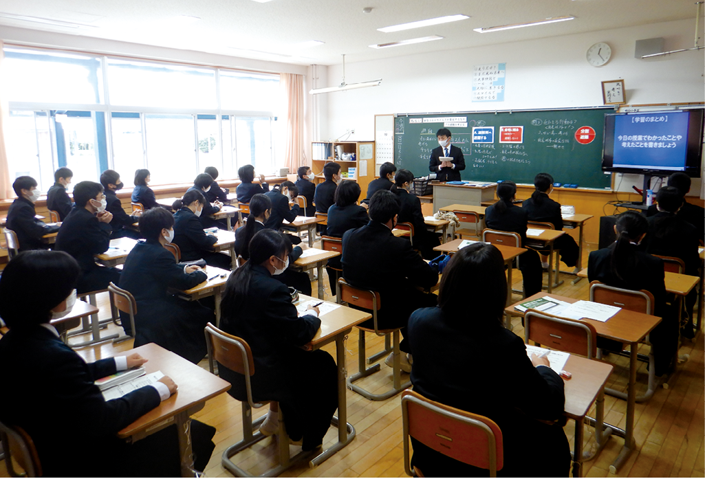 防災・減災授業の様子（中学校）