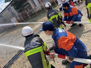 気分は消防団員(消防団見学)