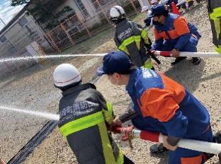 気分は消防団員（消防団見学）