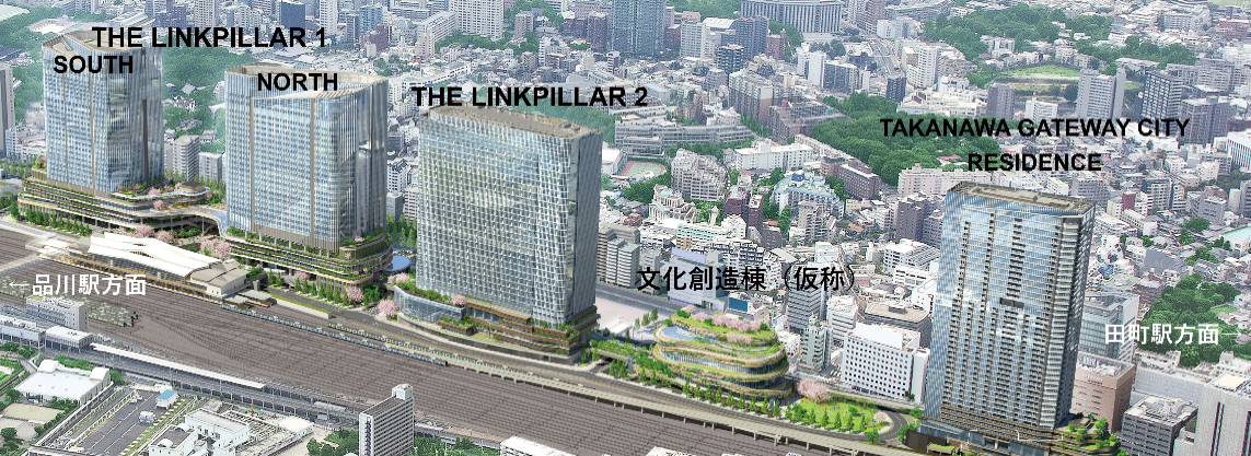 高輪ゲートウェイ駅周辺の全景