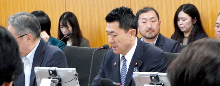 写真1 あかま二郎内閣府特命担当大臣（防災）の挨拶の様子（令和8年（2026年）6月16日撮影）