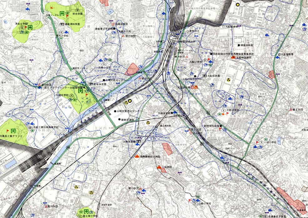 平成５年度国土庁防災マップ鎌倉市