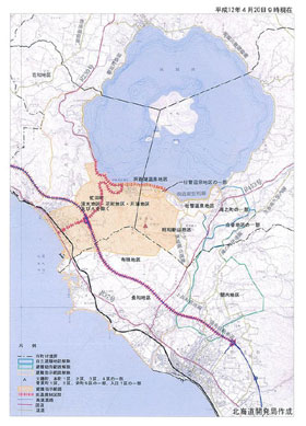 避難指示区域図(4/20,5/12,5/24,6/3)(提供:北海道開発局)