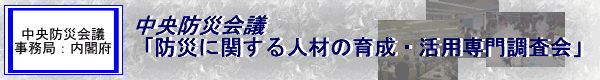 中央防災会議「防災に関する人材の育成・活用専門調査会」